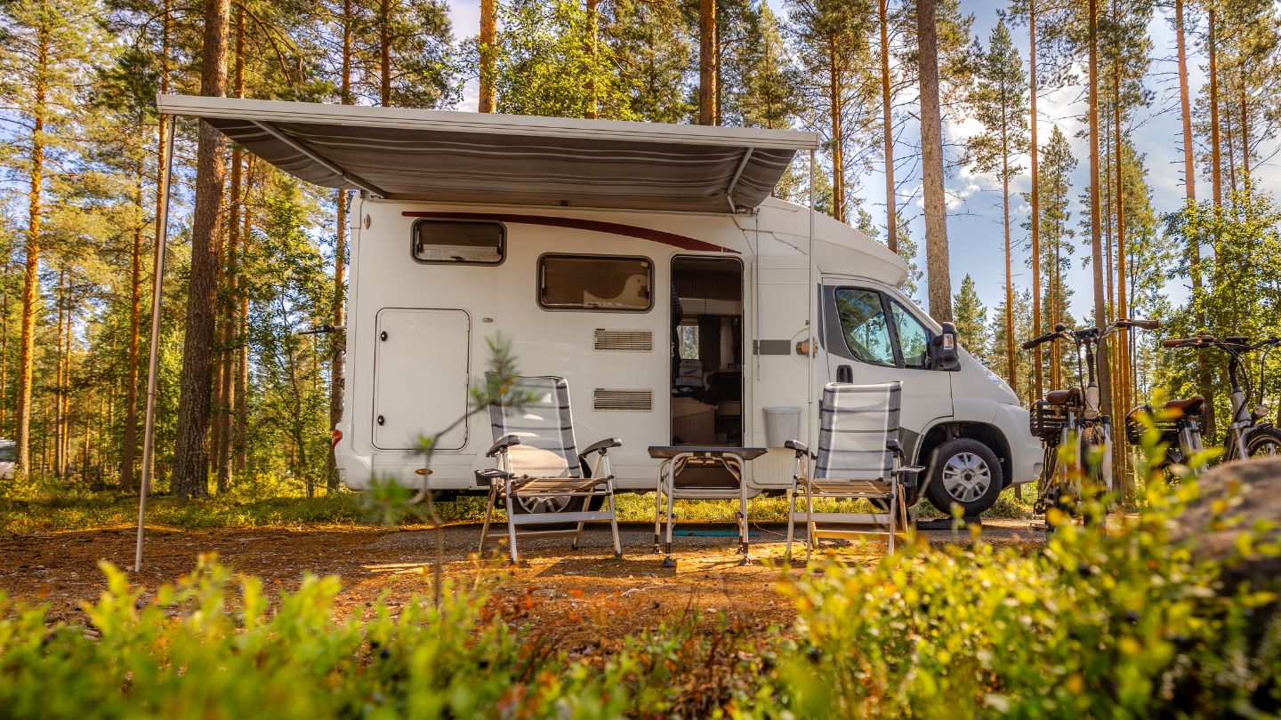 Denver-based mobile RV technician greeting RV owners at campsite