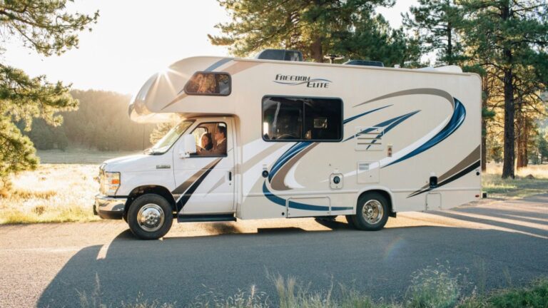 RV family driving away after successful on-site mobile repair in Denver