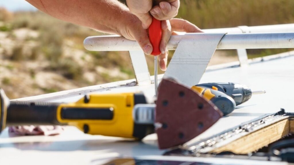 On-site RV roof repair at Cherry Creek State Park campground